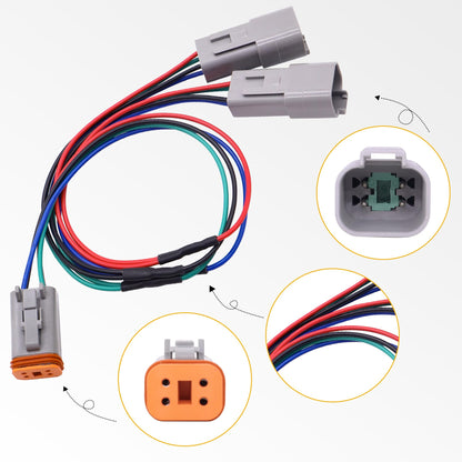 HiSport Motorcycle Switched Circuit Adapter Harness Kits Compatible with Harley Motorcycle Touring and Trike Models 1994-later
