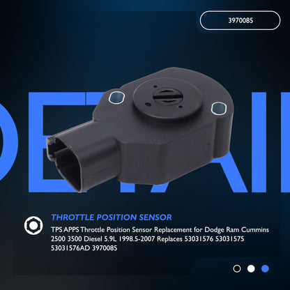 HiSport Throttle Position Sensor 53031576 53031576AD 3970085 Compatible with Dodge Ram 2500 3500 1998.5-2004 5.9L Cummins Diesel