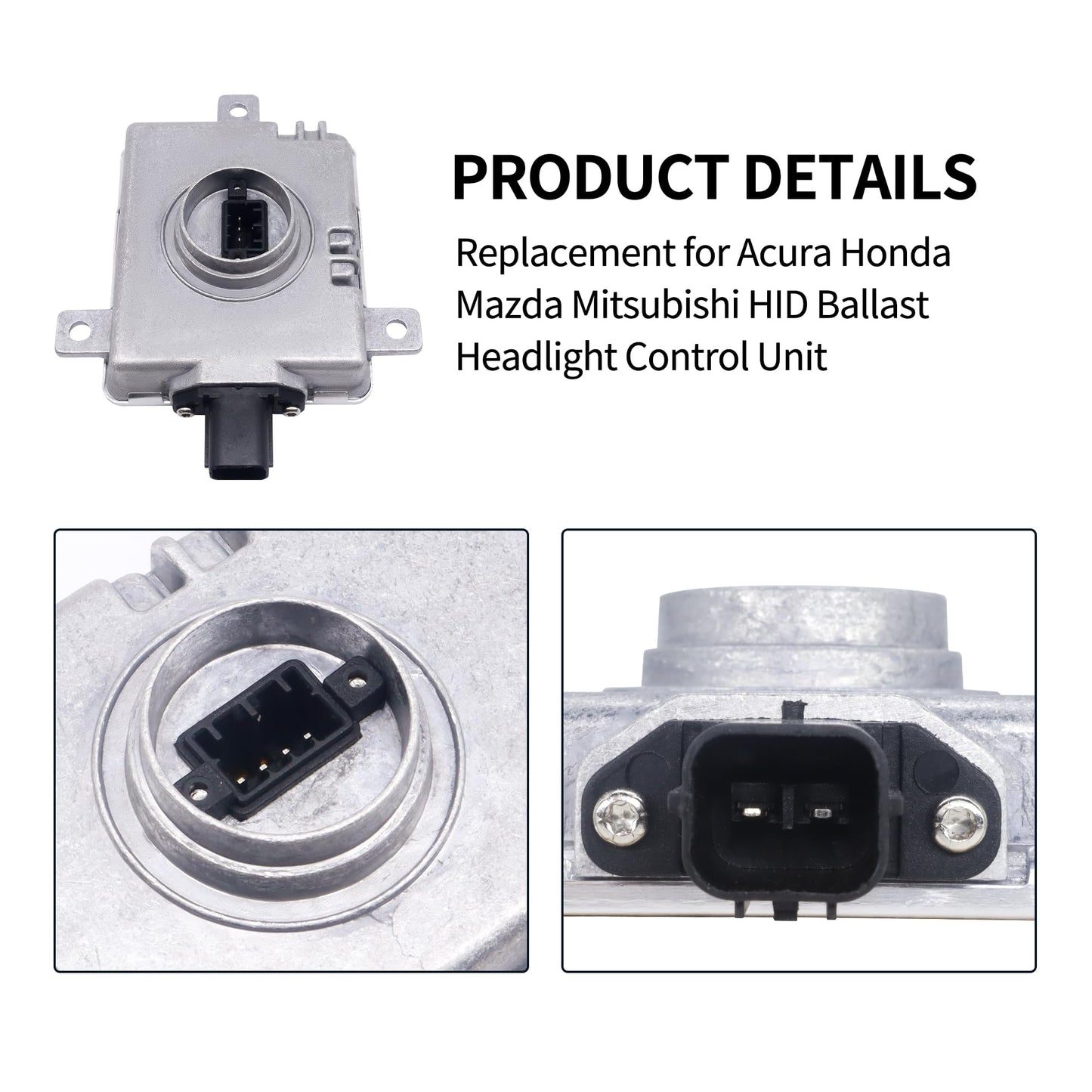 HiSport D2S D2R Xenon HID Headlight Ballast Control Module Unit Compatible with Acura Honda Mazda Mitsubishi W3T19371 W3T15671 W3T13072