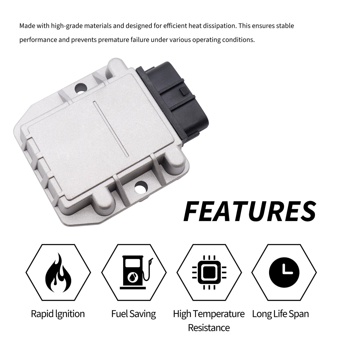 HiSport 89621-26010 Ignition Control Module Compatible with Lexus LS400,LX450,SC400;Toyota 4Runner,Camry,Celica,Corolla,Land Cruiser,MR2,Paseo,Previa,RAV4,T100,Tacoma 1995-1997,Tercel 1991-1994