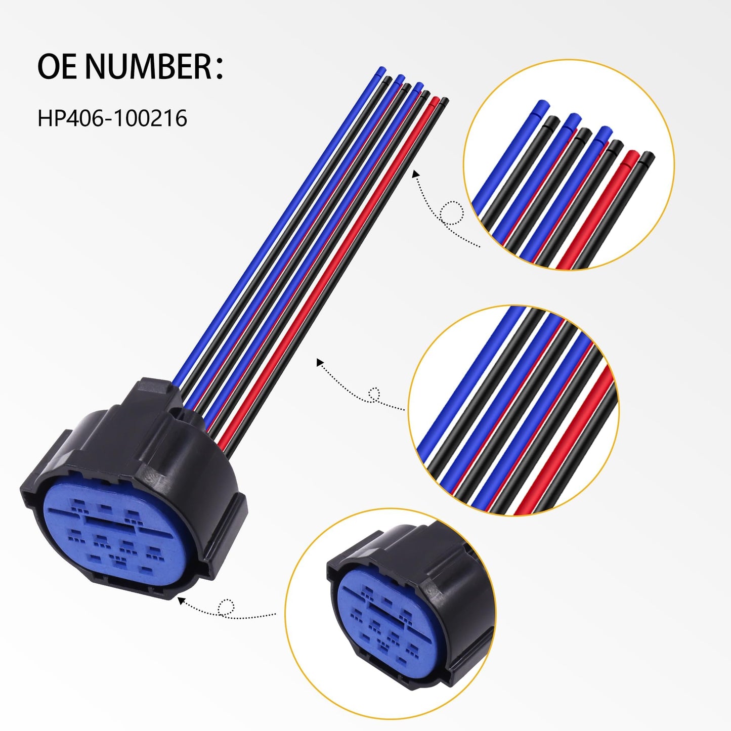 HiSport Halogen Headlight Harness Compatible with Hyundai Elantra 2017-2018 Connector Plug Harness Headlight HP406-10021