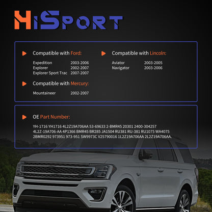 HiSport HVAC Fan Blower Motor Resistor Compatible with Ford Expedition Explorer Sport Trac & Lincoln Aviator Navigator & Mercury Mountaineer YH-1716 4L2Z19A706AA
