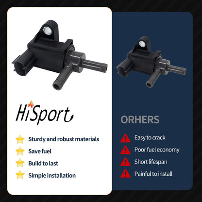 HiSport Vapor Canister Purge Solenoid Valve - Compatible with Toyota 4Runner 2003 2004 2005 2006 2007 2008 2009 2010 FJ Cruiser 2007 2008 2009 Tacoma 2005-2014 Tundra 2005 2006 2007-2010#90910-12262