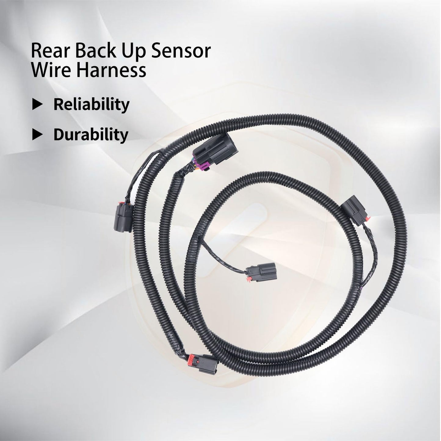 HiSport 22899761 Rear Back Up Sensor Wire Harness - Compatible with Cadillac Escalade Compatible with Chevy Suburban 1500 Suburban 2500 Tahoe Compatible with GMC Yukon XL 1500 Yukon XL 2500 2007-2014