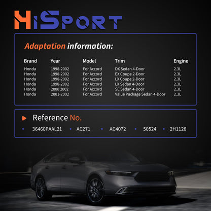 HiSport IAC Idle Air Control Valve With Gasket Compatible with Honda Accord 2.3L EX LX SE DX 1998-2002 Replace 36460PAAL21 AC271