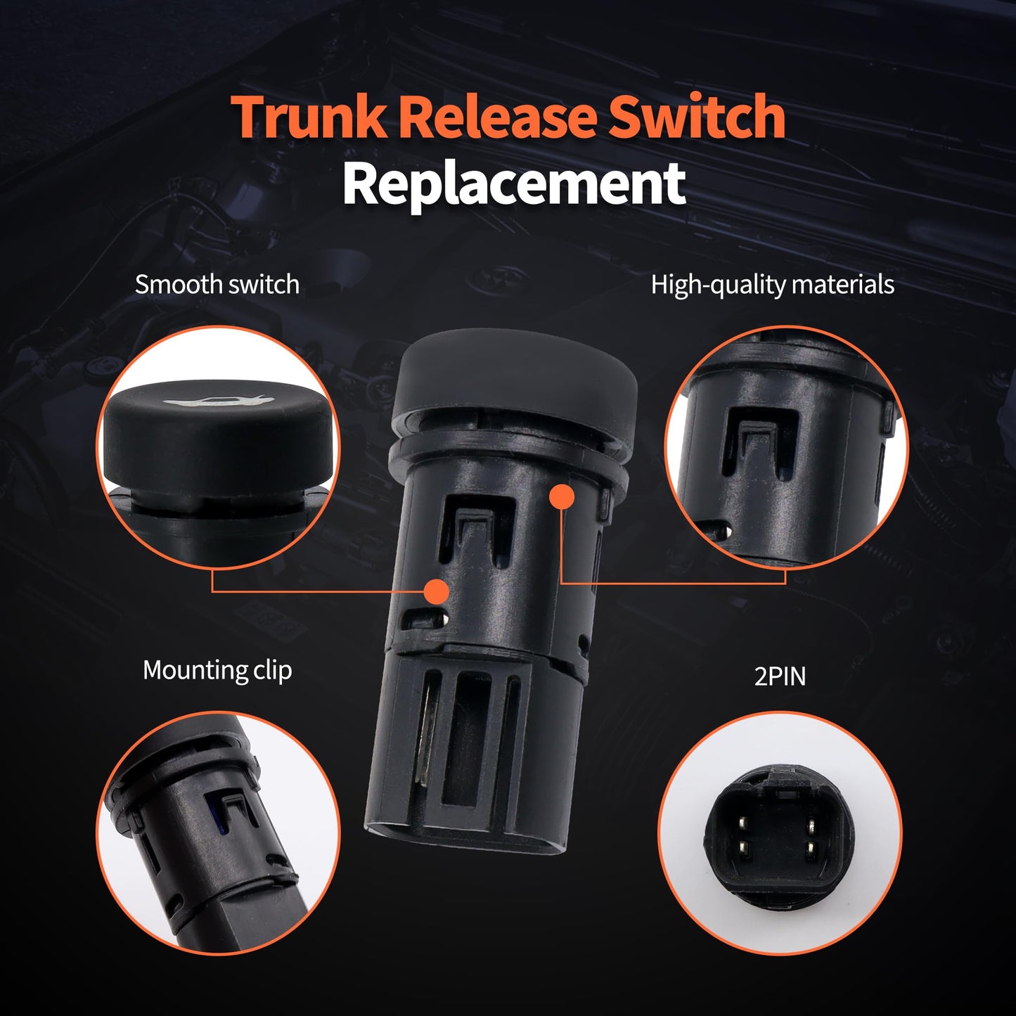 HiSport Trunk Release Switch Button - Compatible with Chevrolet Camaro 2010-2015 Replaces 92224594 22626464 22734487