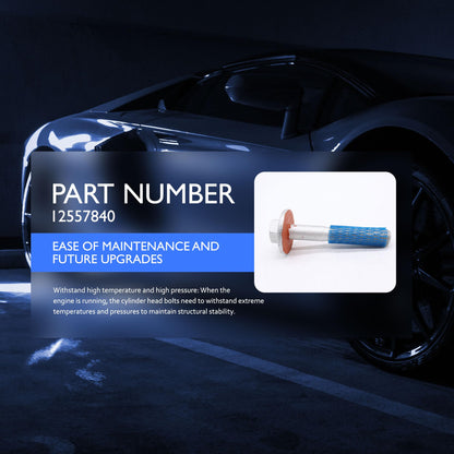 HiSport Engine Cylinder Head Bolt - Compatible with Gen. 3 4 LS Engines Only Except for LS7/LS9. 4.8L 5.3L 6.0L 6.2L LS1 LS2 LS3 LS6 L99 LM7 LR4 LMG LQ4 LQ9 L96 - Replace 12557840