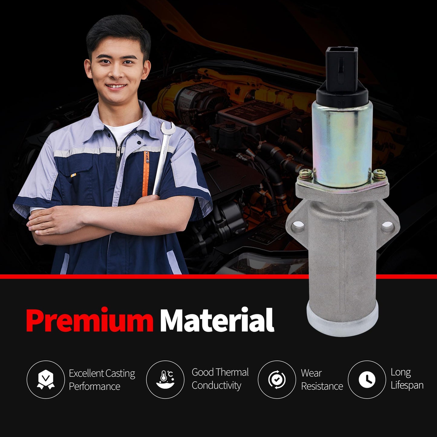 HiSport 2152001 IAC1006 Fuel Injection Idle Air Control Valve Compatible with Lincoln Mercury Ford F-150, F-250, F-350, F-53 Chassis, F-700, F-Super Duty, Mustang, Taurus, E-150 1985-1995