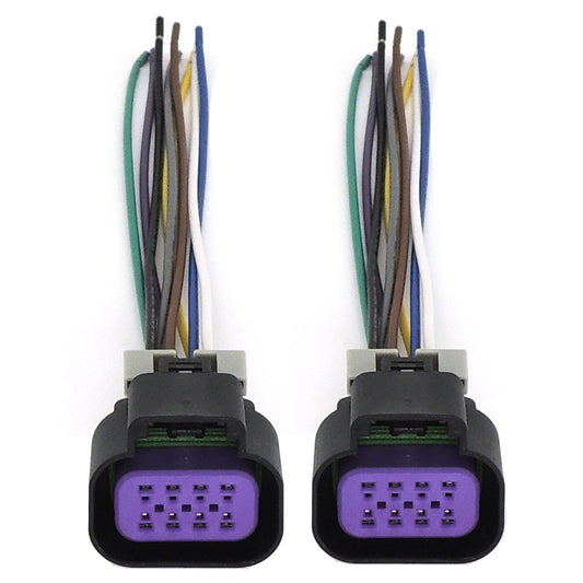 HiSport Gen 3 Throttle Body Connector Pigtail DBW 8 Wire Vortec 4.8 5.3 6.0 LQ4 LQ9, 2PCS