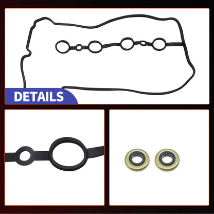 HiSport Valve Cover Gasket Set - Compatible with Scion 2004-2006 xA 2004-2006 xB Compatible with Toyota 2000-2005 Echo 2001-2009 Prius 2012-2019 Prius C 2006-2019 Yaris 1.5L - Replace VS50624R