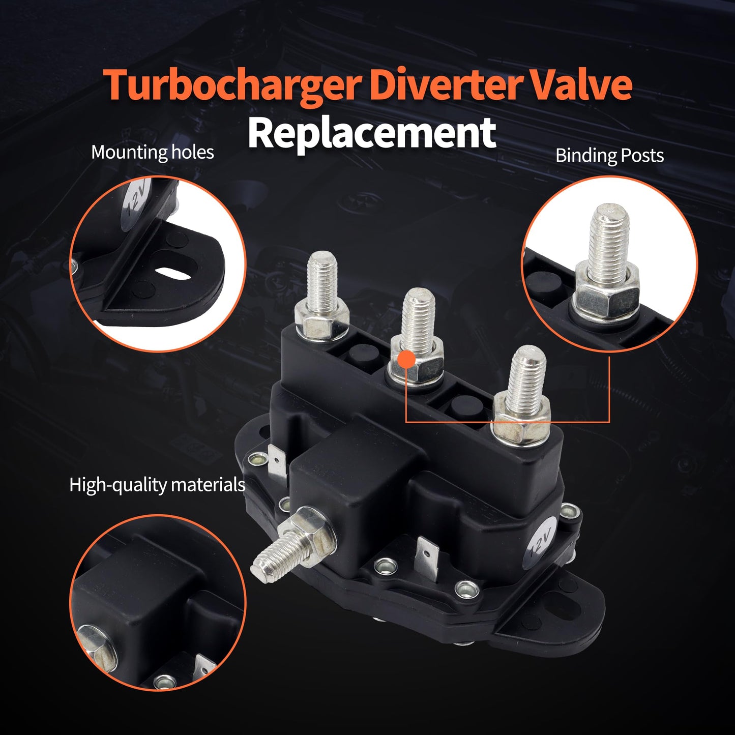 HiSport Winch Motor Reversing Solenoid Switch - Duty 12V DC 6 Terminal 24450 214-1211A11 214-1231-A11 2141211A1106 214-1211A11-06