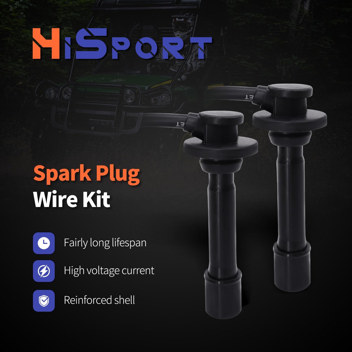 HiSport MIA11724 MIA11722 MIA11723 Spark Plug Wire Kit Replacement for John Deere 825i 825i S4