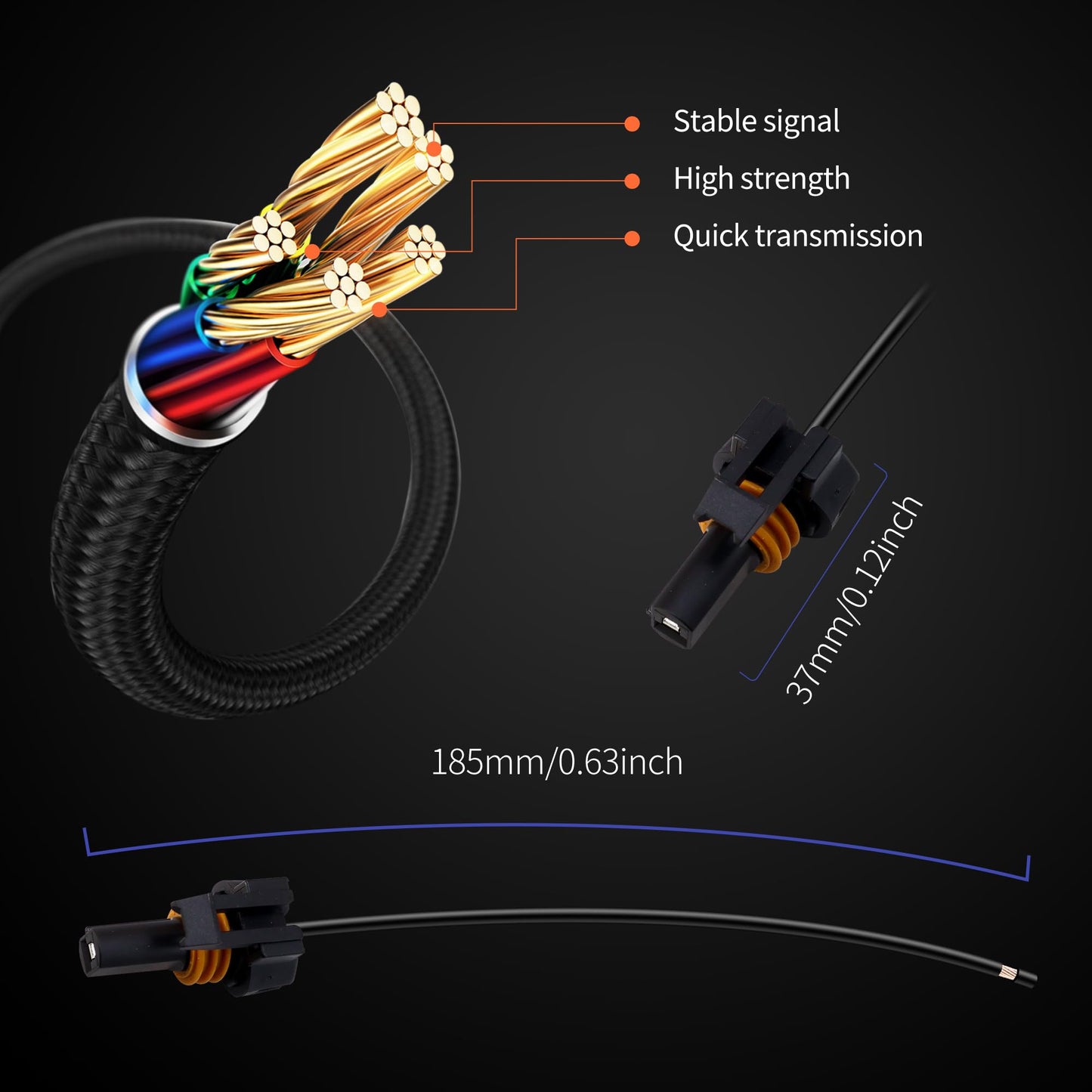HiSport Billet Wire Connector LS Gen 4 Starter Motor Solenoid LS3 Pigtail WPSTR40 Compatible with Vehicles Camaro Corvette OEM Tooling, Connector, Lock, Seals, Terminals