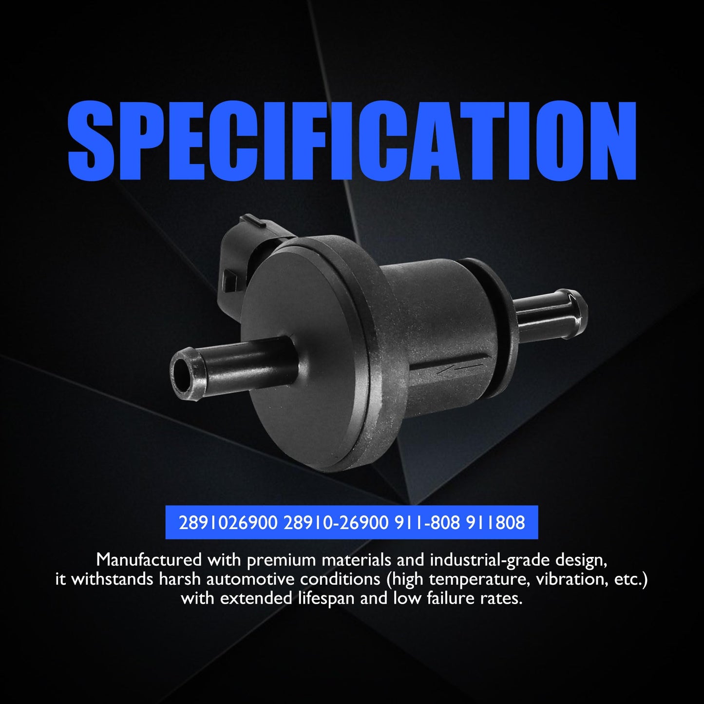 HiSport 28910-26900 Canister Purge Valve - Compatible with Hyundai Accent 2006-2011 Elantra 2007-2012 Equus 2011-2013 Genesis 2009-2014 Compatible with Kia Rio 2006-2012 Rio5 2006-2011 Soul 2010-2011