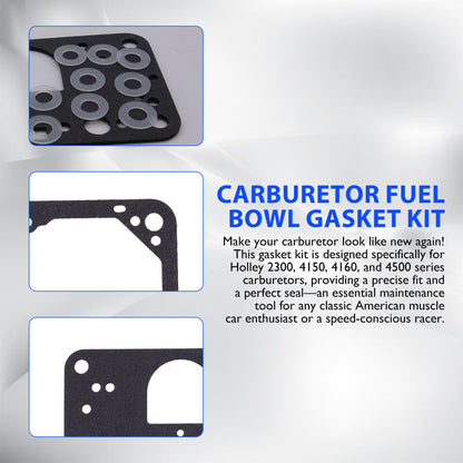 HiSport Carburetor Fuel Bowl Gasket Kit - Compatible with Holley Carburetor 2300 4150 4160 4165 4500 - Replace 108-200