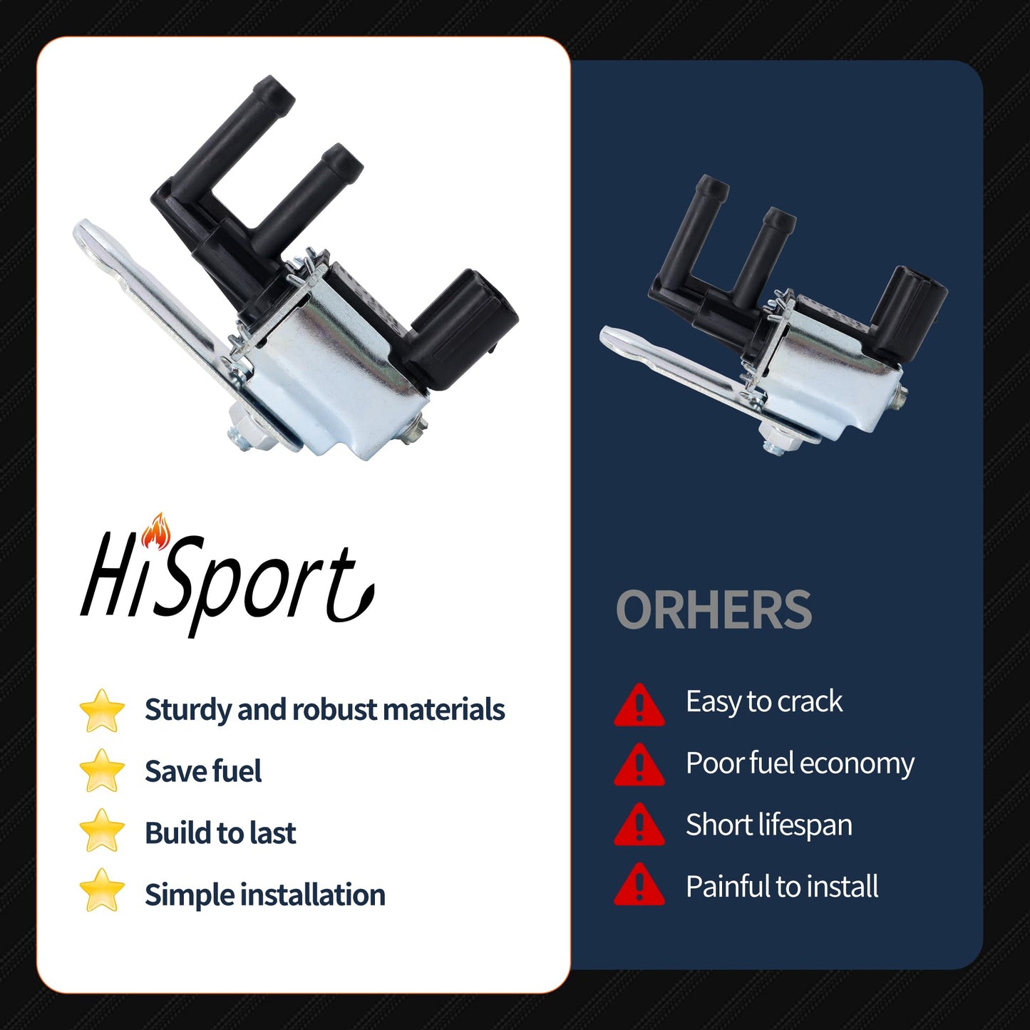 Hisport 911-706 Vapor Canister Purge Valve - Compatible with MAZDA 6 626 MPV MX-5 MIATA PROTEGE PROTEGE5 RX-8 1996-2008 - Replaces 911-706 K5T48279 Z504-18-741A