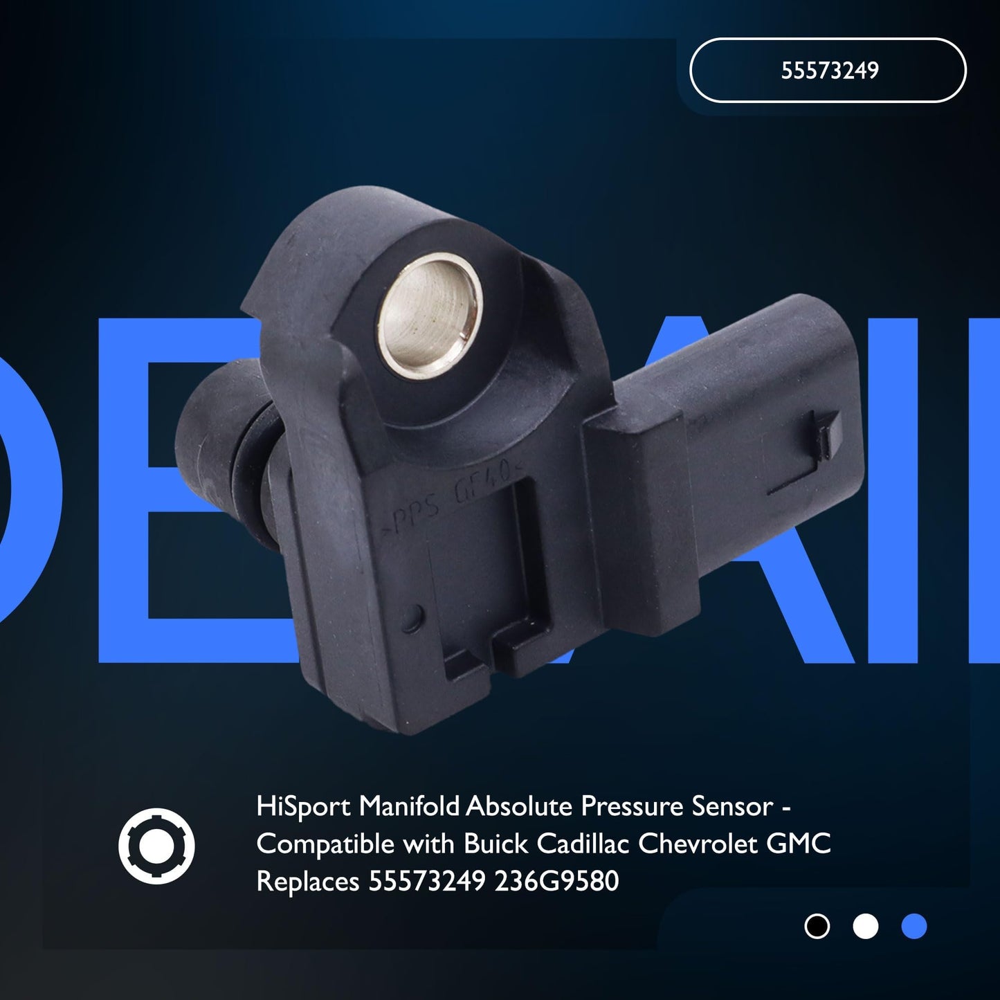 HiSport 55573249 Manifold Absolute Pressure Sensor - Compatible with Buick Cascada Encore Envision Cadillac ATS CT4 CTS XTS Chevrolet Cruze Equinox Trax GMC Terrain Replaces 236G9580