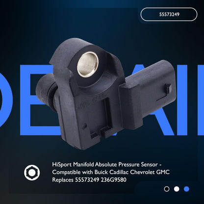 HiSport 55573249 Manifold Absolute Pressure Sensor - Compatible with Buick Cascada Encore Envision Cadillac ATS CT4 CTS XTS Chevrolet Cruze Equinox Trax GMC Terrain Replaces 236G9580