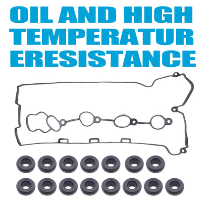 HiSport VS50769R Engine Valve Cover Gasket - Compatible with Chevy Cobalt HHR Malibu 2006-2012 Pontiac G5 G6 Pursuit Solstice 2006-2010 Saturn Aura Ion Sky Vue 2006-2010 - Replace 12598014