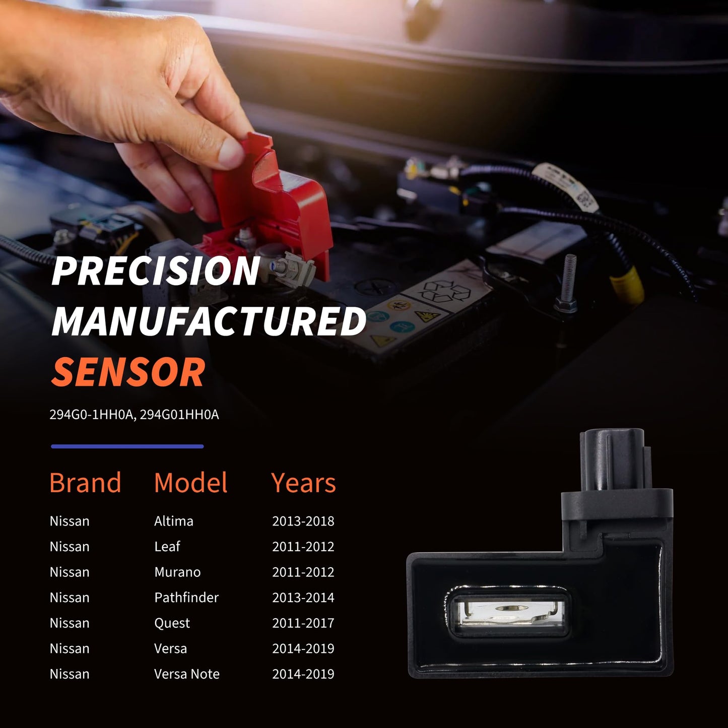 HiSport Battery Current Sensor 294G0-1HH0A 294G01HH0A Compatible with Nissan Altima Leaf Murano Pathfinder Quest Versa Note