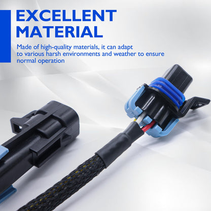 HiSport Wire Harness for LS2 LS6 O2 Header Wire Harness Black 24" O2 Oxygen Sensor Extension Square 4 Pin