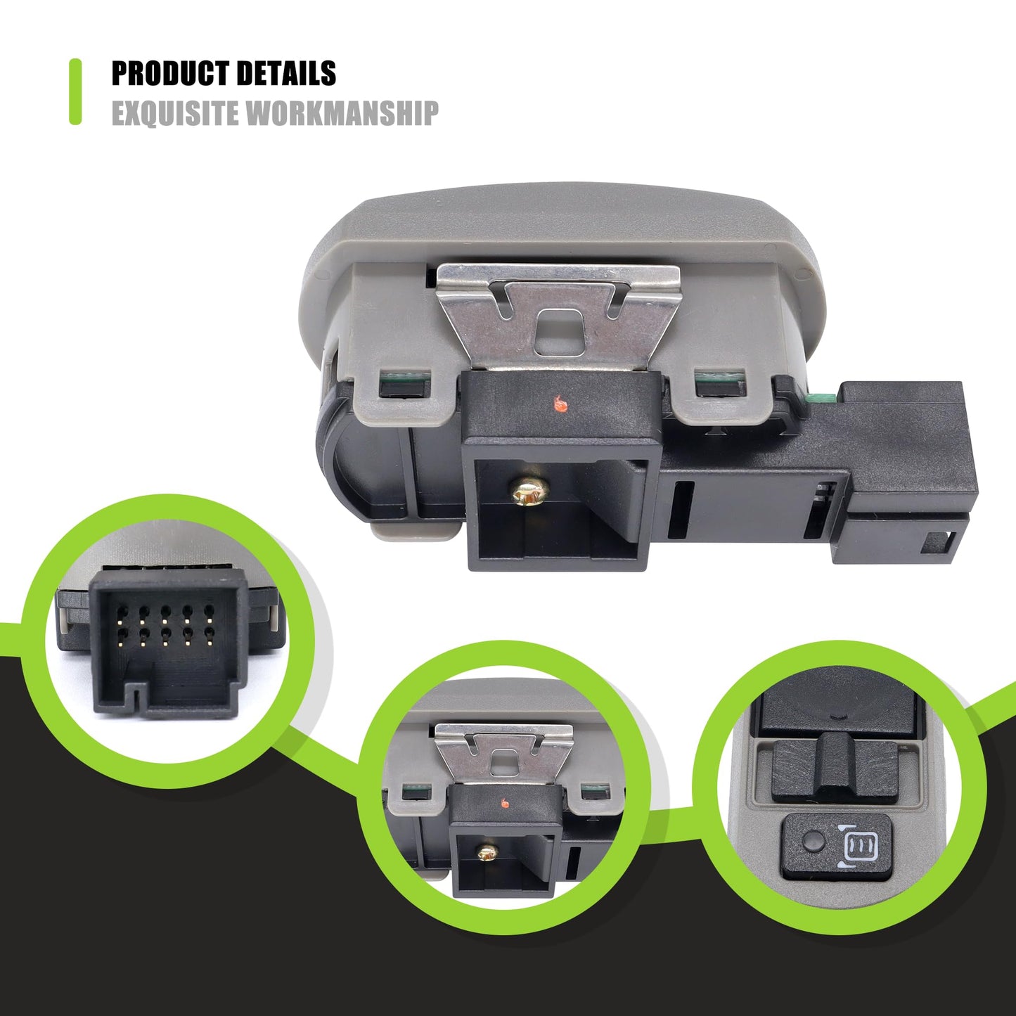 HiSport 901-5401 Heavy Duty Mirror Switch - Compatible with Kenworth T660 2006 2007 2008 2009 2010 - Replace ?P27-1181-001 P27-1098-001 P271098001