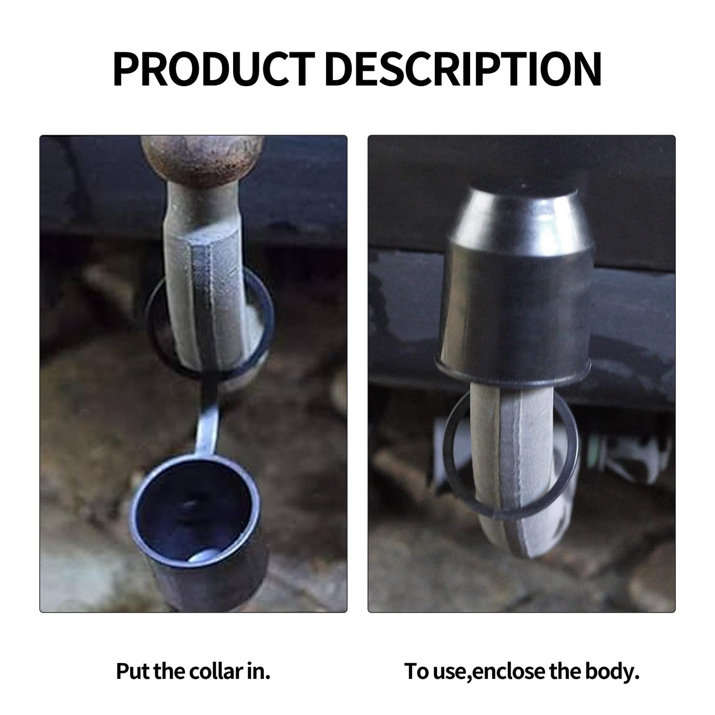 HiSport 2-Pack Universal Trailer Hitch Ball Cover with Hook - 2" Towing Ball Protector Cap for RV, Truck, Boat, and Caravan - Weather-Resistant Drawbar Cover with Tether