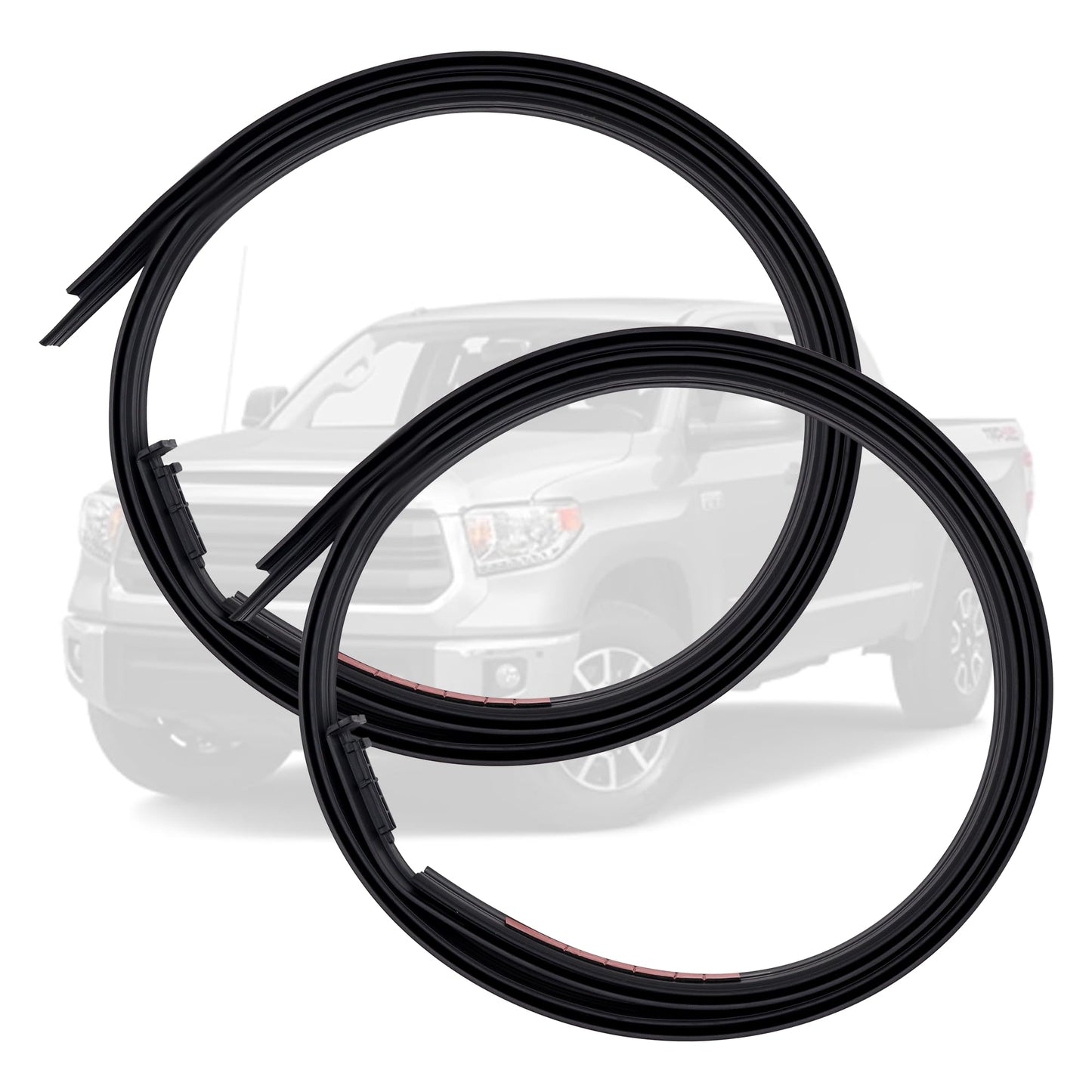 HiSport Roof Weatherstripping Seal 75552-0C060 Roof Drip Molding Weatherstrip 1 Pair - Compatible with 2007-2021 Toyota Tundra Crewmax 4 Doors - Rubber Roof Weather Strip Replace 75551-0C060