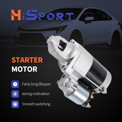 HiSport 21163-7023 Starter Motor - Compatible with John Deere 636M 647A 648M 648R 652B 652M 652R 661R Z655 Z665 Z910A Z920A Z920M Z920R Kawasaki FX651V FX691V FX730V 18.5HP 20.5HP 22HP 23HP 23.5HP