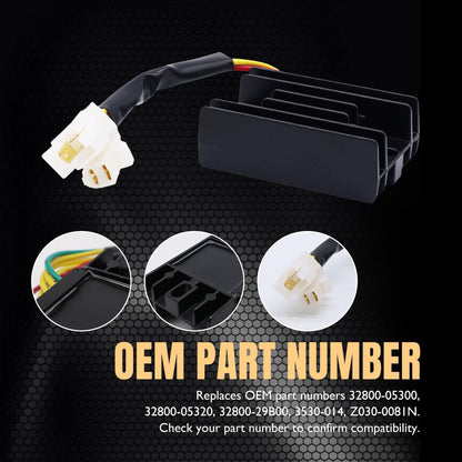 HiSport Voltage Regulator Rectifier Compatible with Arctic cat 250 2x4 1999-2003,cat 250 4x4 2001-2003,cat 300 2x4 1998-2001,cat 300 4x4 1998-2001;Suzuki GN 125,GZ250 1999-2000 2002-2010 32800-05300
