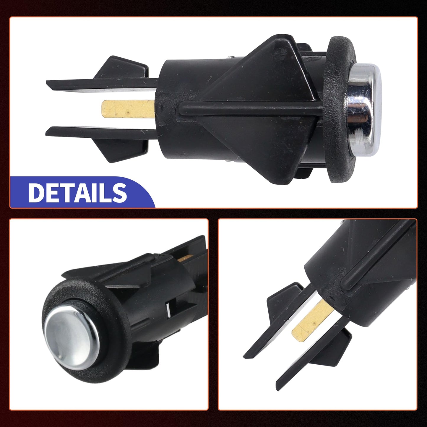 HiSport F3LY19E616A Fuel Door Release Switch - Compatible with Ford Crown Victoria Lincoln Continental LS Mark VIII Town Car Mercury Grand Marquis Marauder 1992-2006