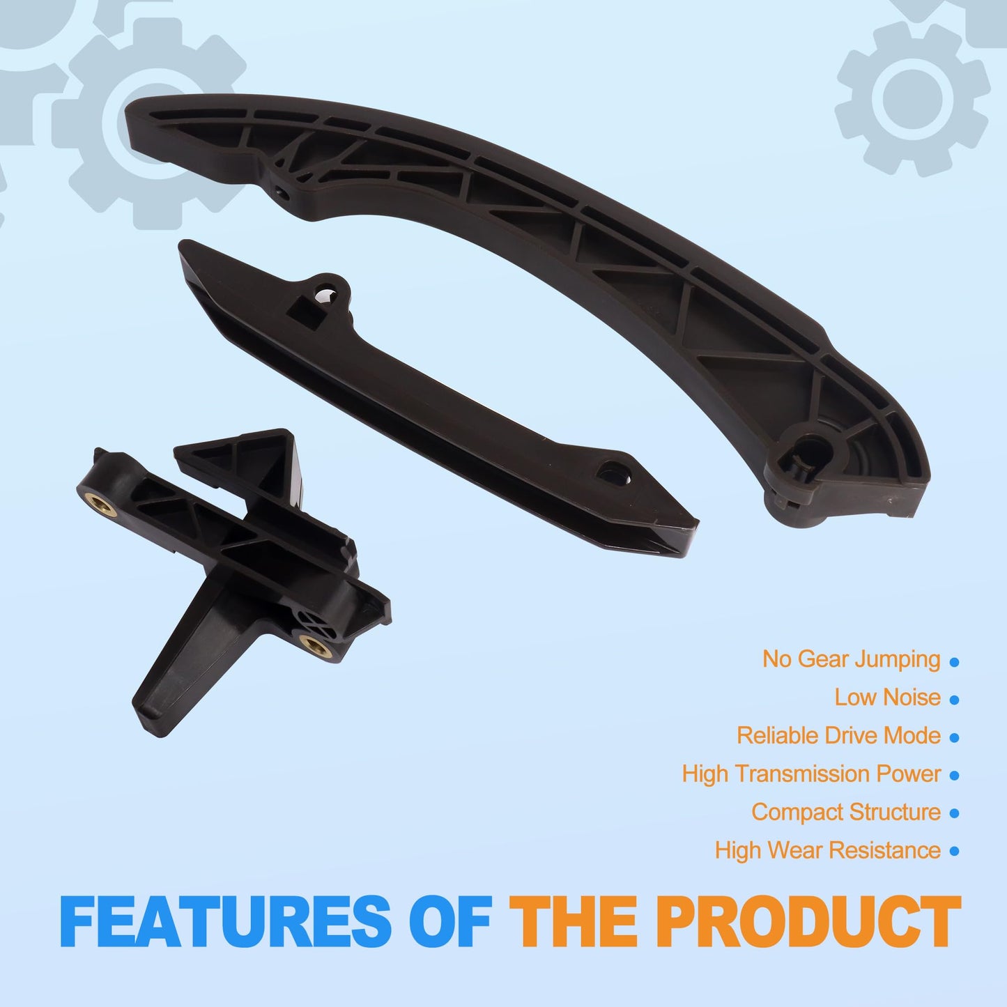 HiSport 3Pcs Upper & Lower Timing Chain Guide Rail Compatible with BMW 323i 325i 530 E39 E53 X5 X3 E85 Z4 - replaces 11311703717 11311722651