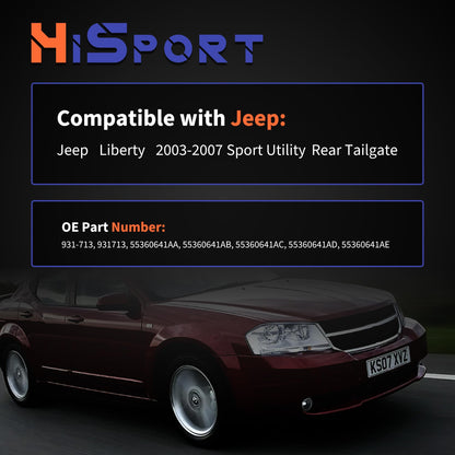HiSport Rear Tailgate Side Door Latch Lock Actuator 931-713 Compatible with Jeep Liberty 2003-2007 Sport Utility Rear Tailgate Replaces 55360641AA 55360641AB 55360641AE