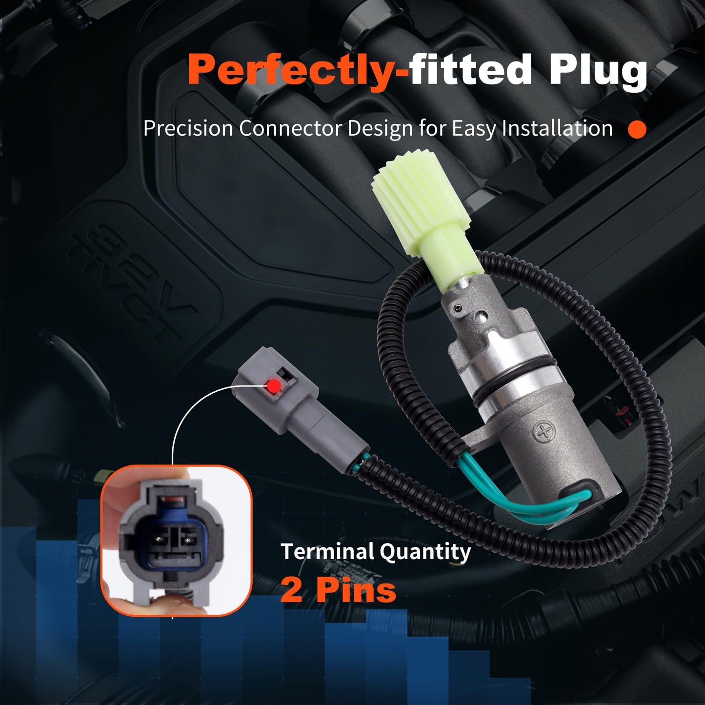 HiSport 2501074P01 Transmission Speed Sensor - Compatible with Nissan Frontier 2.4L 1998-2001 Frontier 3.3L 1999 Pathfinder 3L 1994-1995 Pickup 2.4L 1995-1997 Pickup 3L 1995 - Replace SC64 32702-74P19