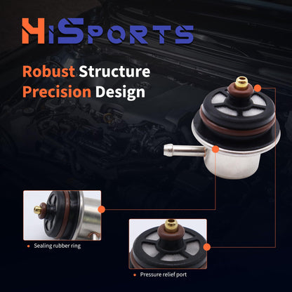 HiSport Fuel Injection Pressure Regulator Compatible with Chevrolet Express 1500 Silverado 2500 HD for GMC for Buick for Cadillac, 4.2bar Replaces PR4060
