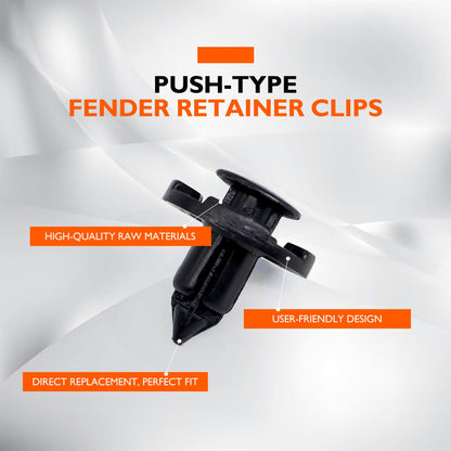 HiSport 20Pcs Push Type Bumper Cover Retainer - Compatible with Nissan Infiniti Mitsubishi Chrysler Dodge Replaces 01553-09321 MR328954