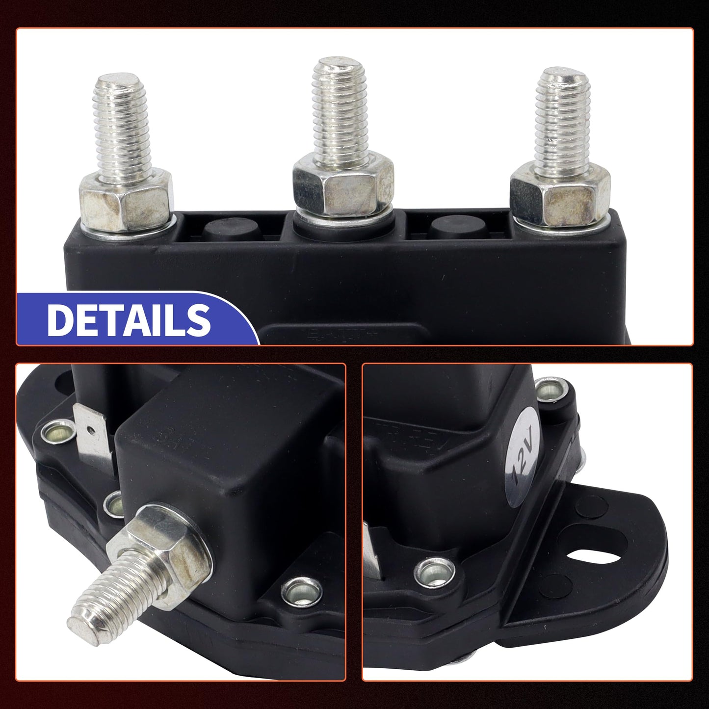 HiSport Winch Motor Reversing Solenoid Switch - Duty 12V DC 6 Terminal 24450 214-1211A11 214-1231-A11 2141211A1106 214-1211A11-06