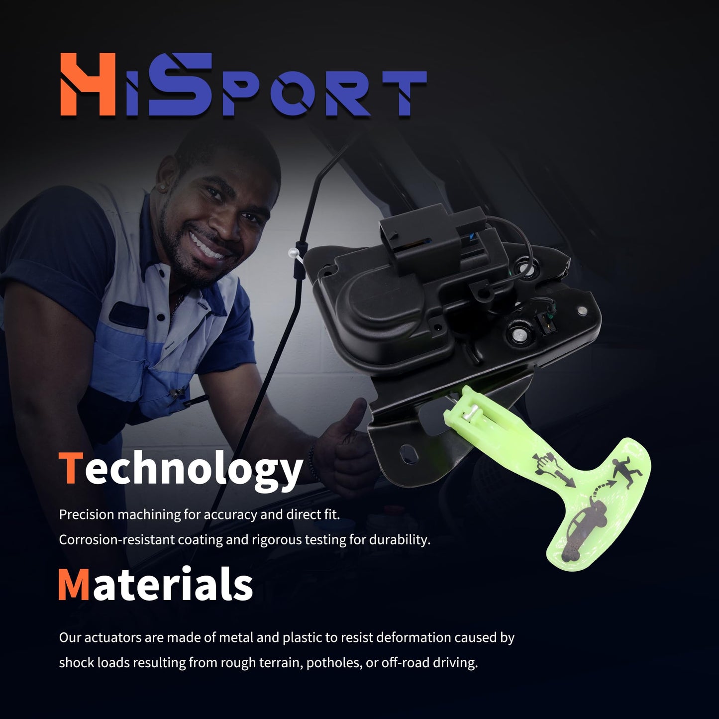 HiSport Rear Tailgate Lock Trunk Latch Actuator Compatible with Dodge Avenger Challenger Charger Dart 2006-2018,Replacement for Chrysler 200 300 2005-2018 Replace 931714, 5056244AA, 5056244AB