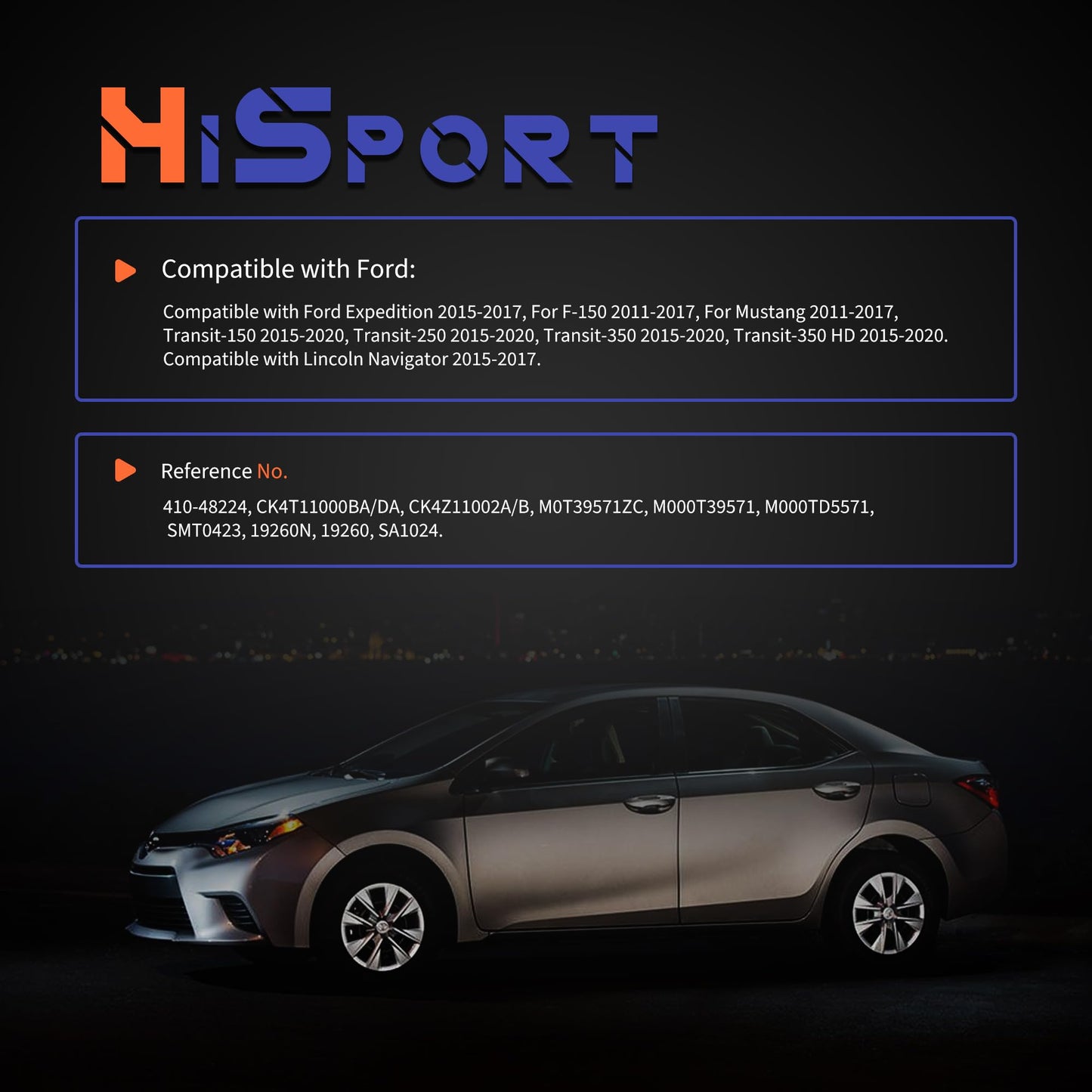 HiSport Starter Motor 12V 1.4KW 13 Teeth Clockwise 410-48224 M0T39571ZC Compatible with Ford F-150 Transit-150 Transit-250 Transit-350 Mustang Expedition & Lincoln Navigator SMT0423 19260N