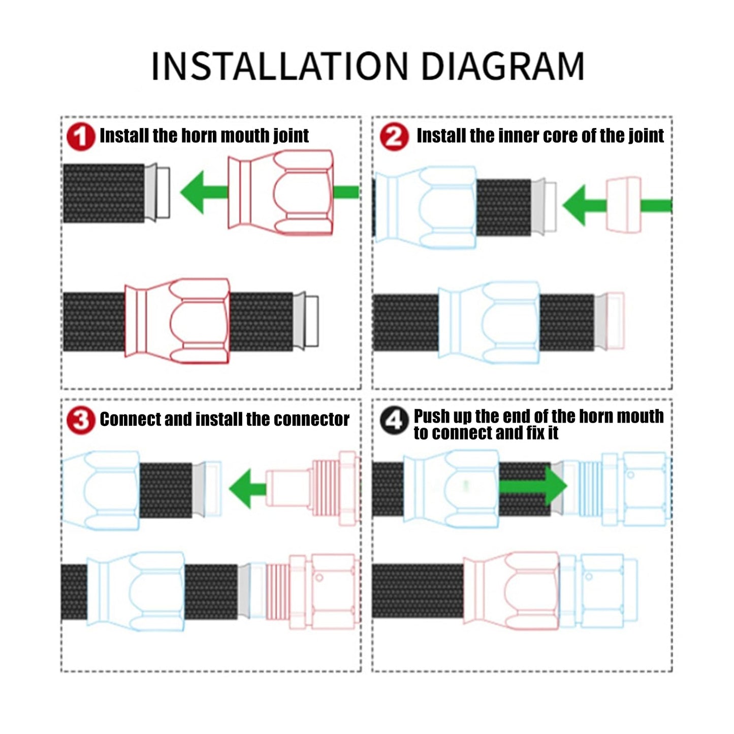 HiSport 12AN 45 Degree Hose End Fitting Swivel Aluminum Black