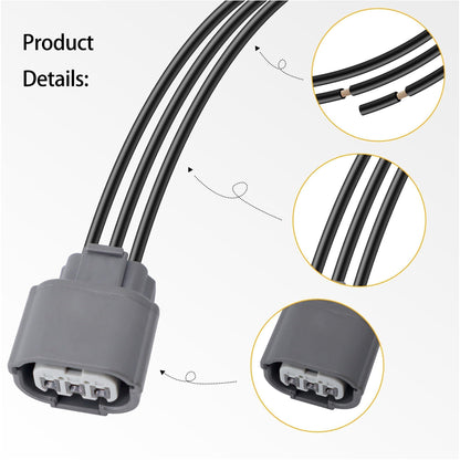 HiSport Crank Position Sensor Connector Compatible with Acura TSX 2.4 2004-2008, Honda Accord 2.4 2003-2007, Element 2.4 2003 2004 2005 2006 2007 2008 2009-2011, Civic 1.8 2006-2011, Fit 2007-2008