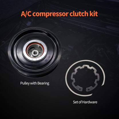HiSport Air Conditioner AC Compressor Clutch Kit Replacement for Jeep Compass 2009-2017, Patriot 2009-2017, Compatible with Dodge Caliber 2010-2012, Caliber 2009 1.8L 2.4L