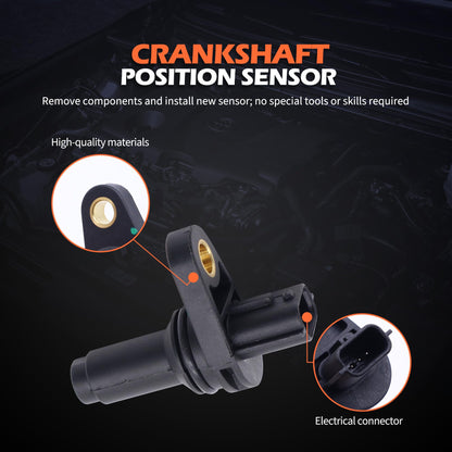 HiSport Crankshaft Position Sensor - Compatible with Infiniti EX35 EX37 FX35 FX37 Nissan 350Z 370Z Altima Renault Safrane Replaces 23731JA10B