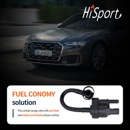 HiSport 06E133781E Vapor Canister Purge Valve - Compatible with Audi A6 A7 A8 Quattro Q5 Q7 S4 S5 SQ5 3.0L 2011-2021 Compatible with VW Touareg 2013-2017