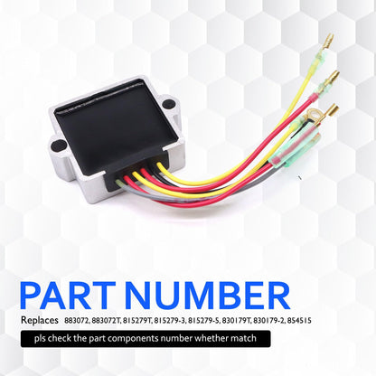 HiSport 883072 Regulator Rectifier Compatible with mercury 40 50 55 60 125 135 150 1992, 1993, 1994, 1995, 1996, 1997, 1998 HP outboard 75 90 100 115 1989-2000, 2001, 2002, 2003, 2004, 2005, 2006