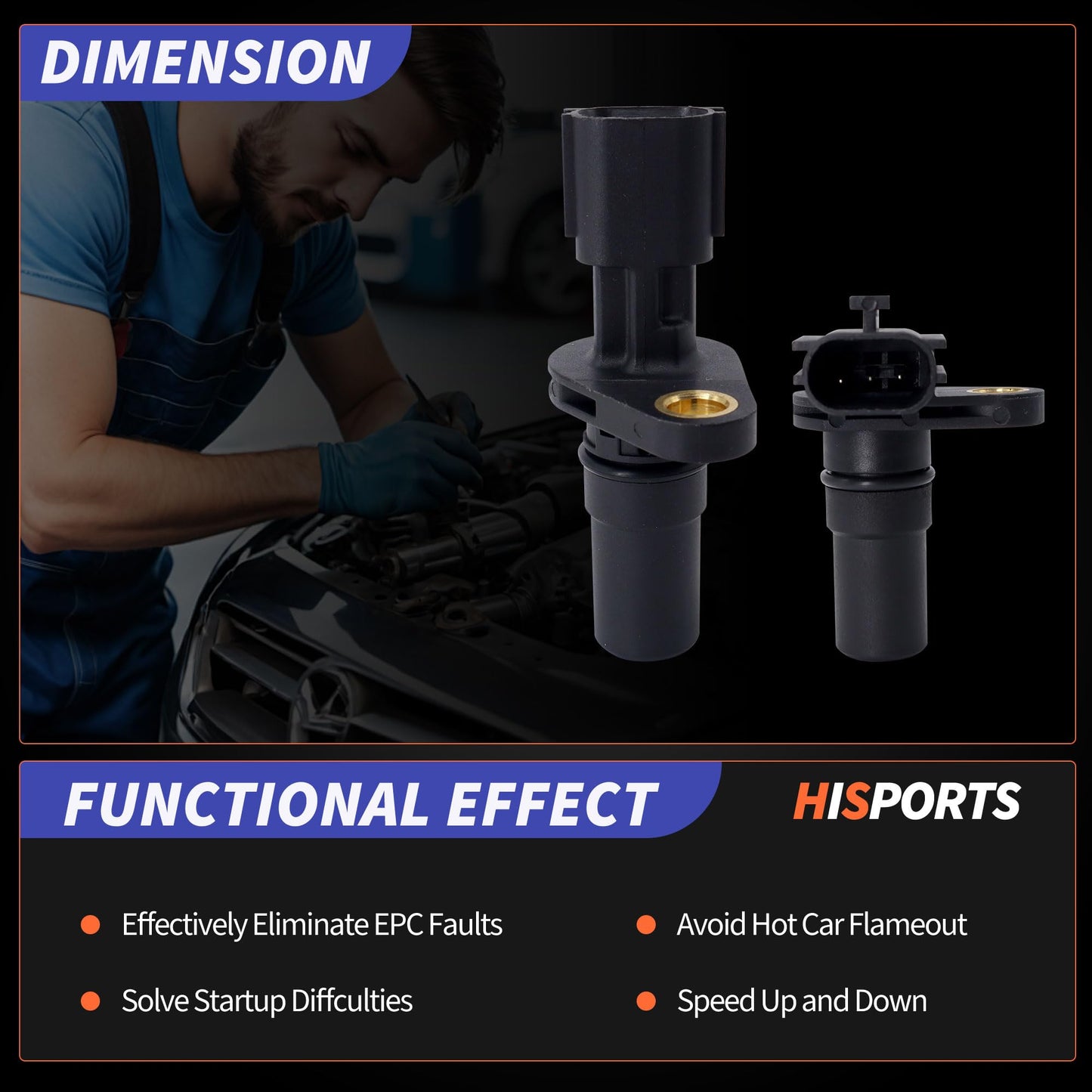 HiSport 33438N F119283A 125958B Automatic Transmission Input/Output Sensor Vehicle Speed Sensor Replacement for Nissan Altima Maxima Sentra Versa Rogue Juke,Compatible with Infiniti JX35 QX60 CVT CVT7