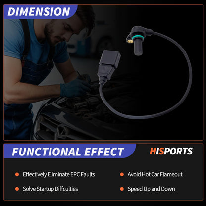 HiSport Automatic Transmission Speed Sensor Compatible with Volkswagen Jetta 1999-2005 Beetle 1999-2004 Golf 1999-2007 Jetta City 2007 Replaces 01M927321B 1M927321B 2VSS0023 SS11016 V10720995