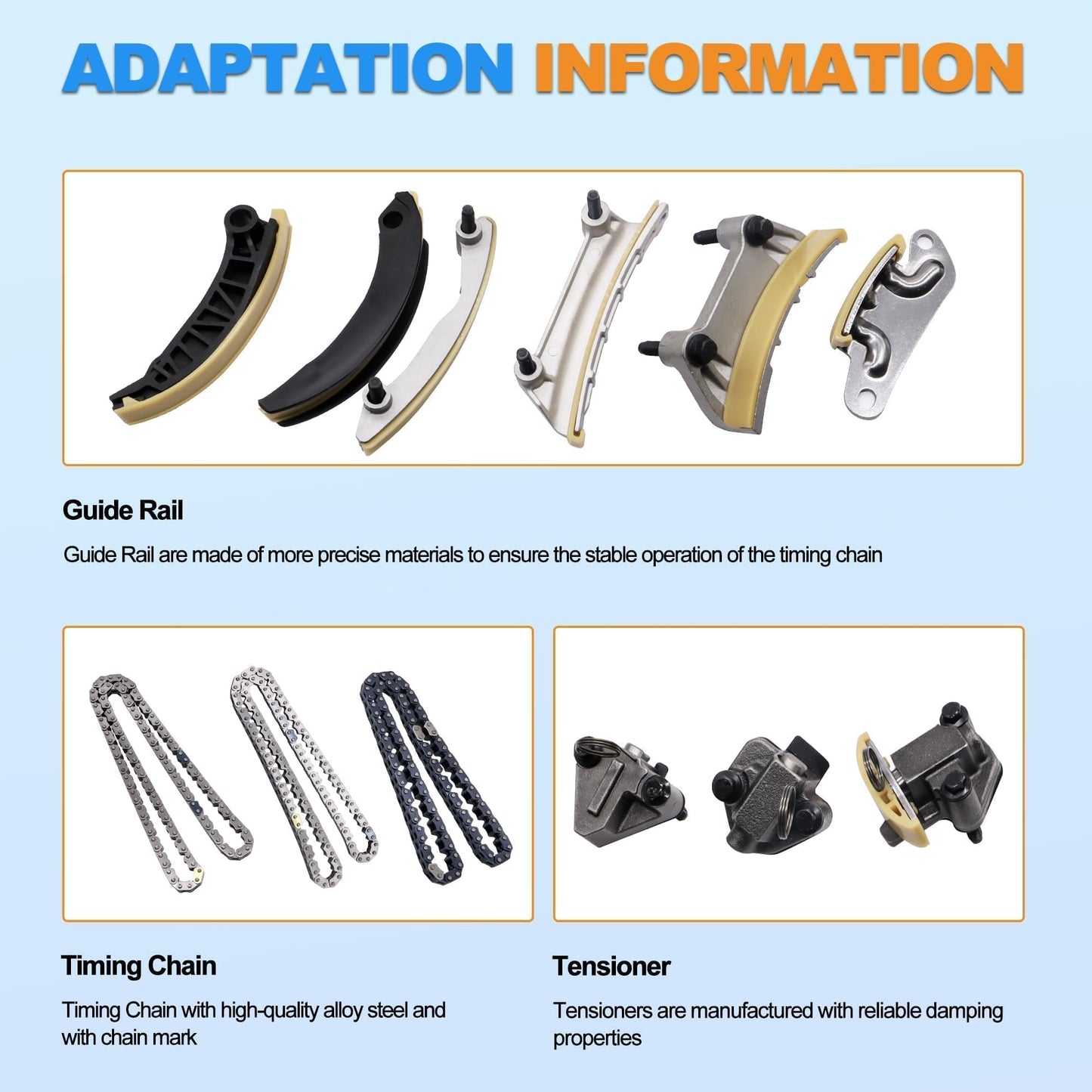 HiSport 9-0753S Timing Chain & Component Kit Compatible with Buick Enclave, Cadillac ATS, Chevrolet Camaro, GMC Acadia, Pontiac G6, Saab 9-4X, Saturn Aura, Suzuki Grand Vitara Replace 9-0753SX