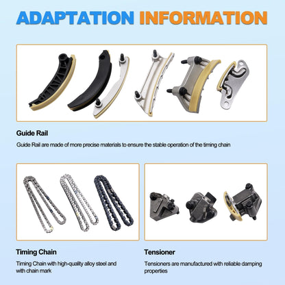 HiSport 9-0753S Timing Chain & Component Kit Compatible with Buick Enclave, Cadillac ATS, Chevrolet Camaro, GMC Acadia, Pontiac G6, Saab 9-4X, Saturn Aura, Suzuki Grand Vitara Replace 9-0753SX
