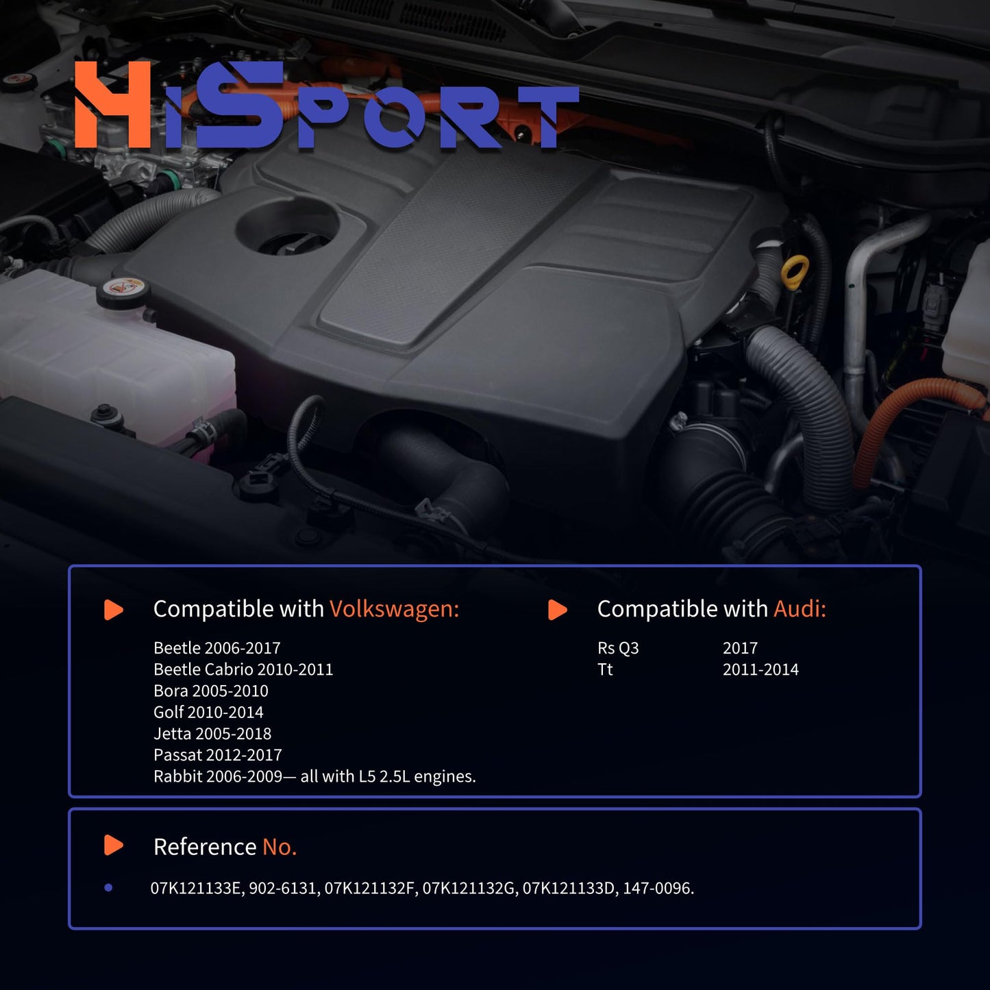 HiSport Thermostat Housing Assembly 902-6131 Compatible with Volkswagen Beetle Cabrio, Bora, Golf, Jetta, Passat, Rabbit, Replacement for Audi RS Q3, TT, 07K121132F, 07K121132G